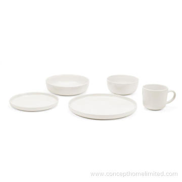 Color glaze stoneware dinner set - multi